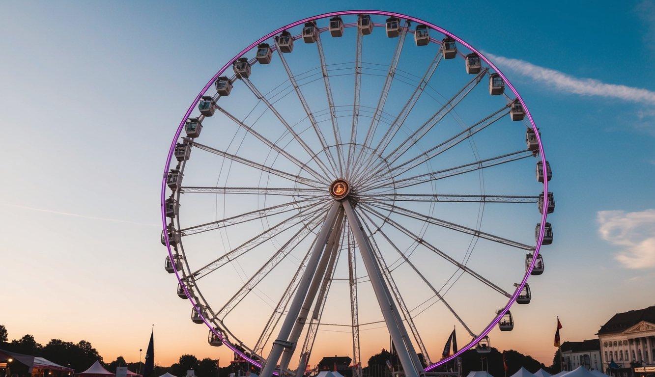 Riesenrad bei einem Volksfest - Kirmes Fahrgeschäft