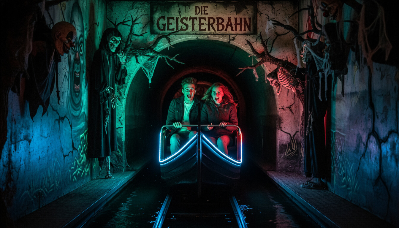Päärchen in Geisterbahn