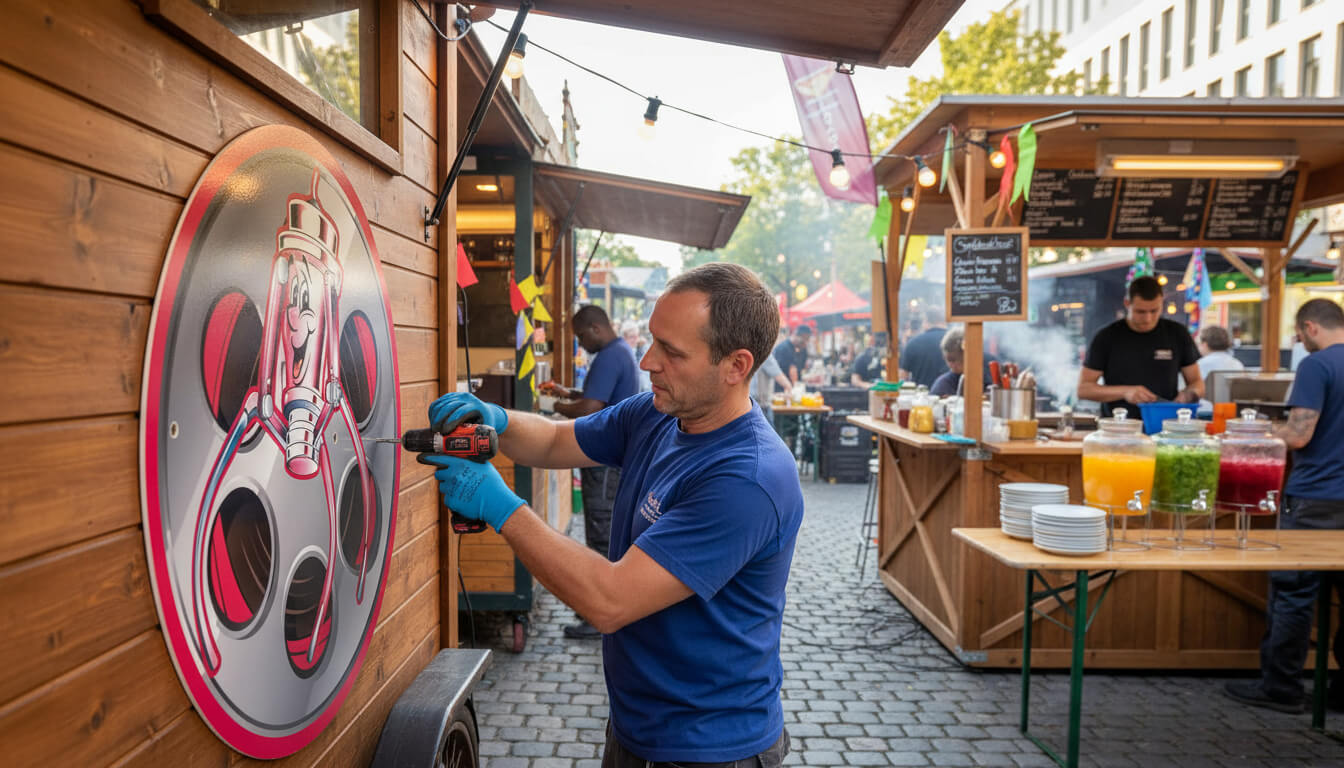 Aluverbundplatte im Außenbereich