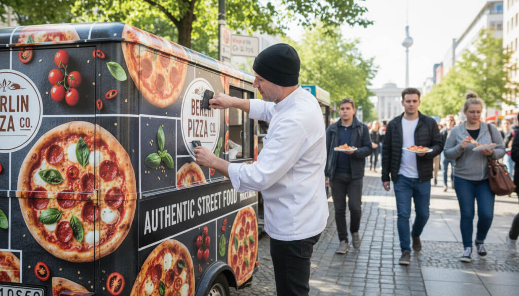 Pizzawagen folieren