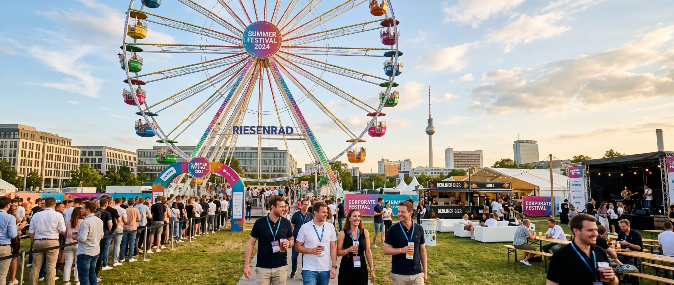 Riesenrad mieten für das Firmen-Sommerfest