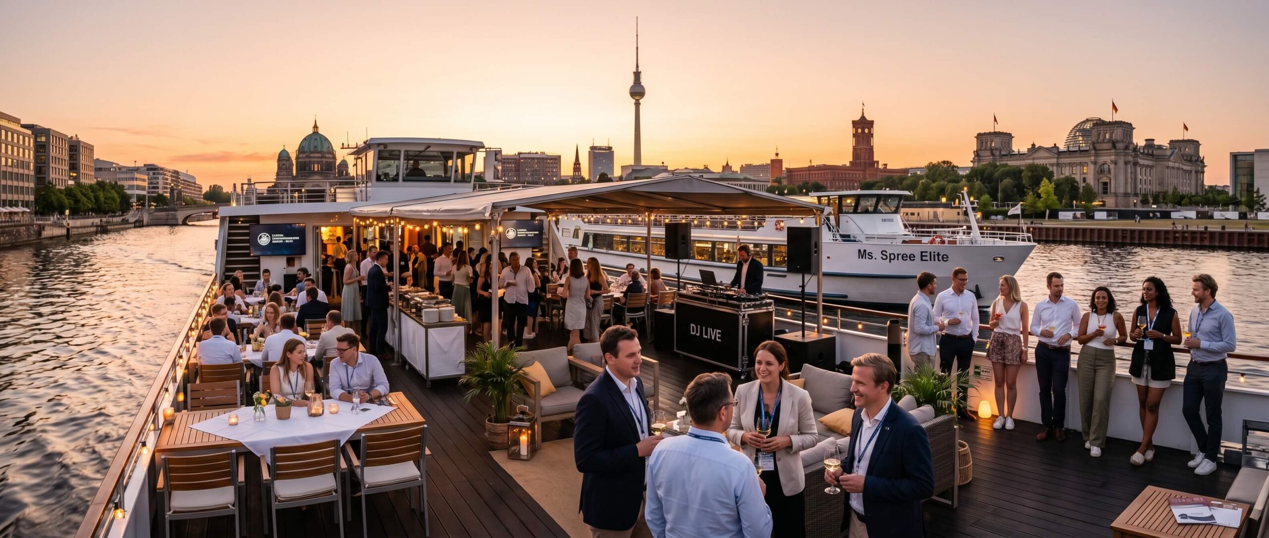 Sommerfest auf der Spree mit exklusivem Eventschiff